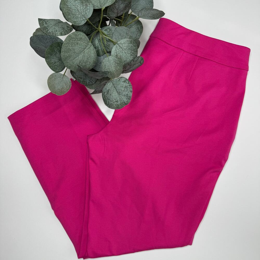 WHBM | Hot Pink Straight Pull On Ankle Dress Pants